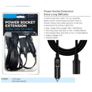 5m Cigarette Lighter Extension Cord (10A/121W)