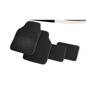 Black Carpet With Red Edge Floor Mats