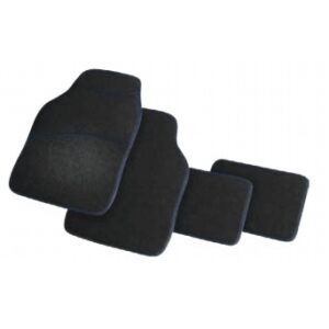 Black Carpet With Blue Edge Floor Mats
